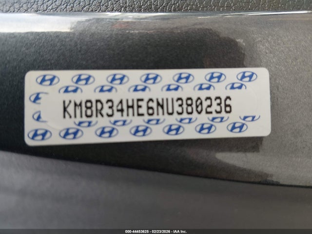 KM8R34HE6NU380236 Hyundai Palisade Sel