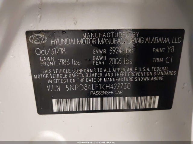 Hyundai ELANTRA SEL 2019 5NPD84LF1KH427730 Image 9