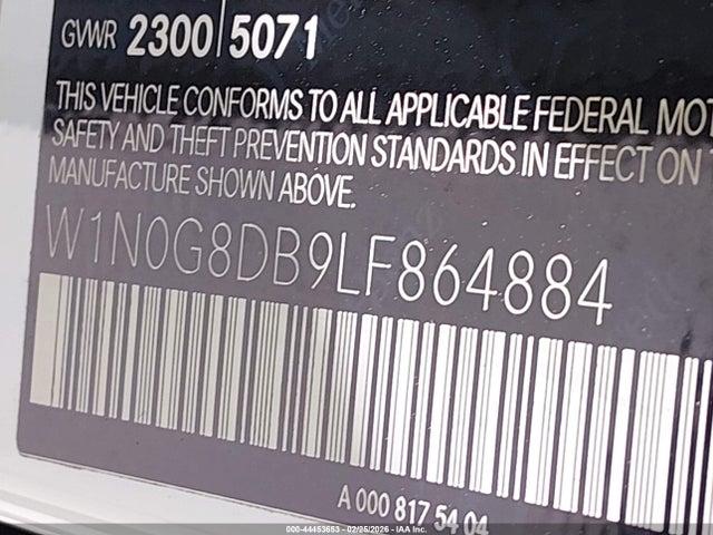 W1N0G8DB9LF864884 Mercedes-Benz GLC 300