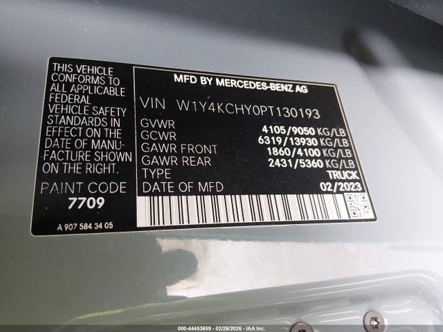 2023 MERCEDES-BENZ SPRINTER 2500 W1Y4KCHY0PT130193 Photo 8