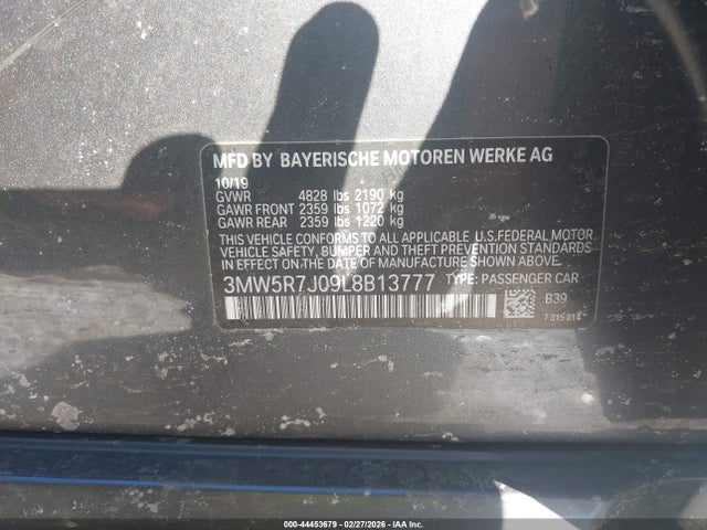 3MW5R7J09L8B13777 BMW 330i Xdrive