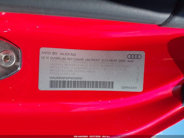 2015 AUDI A5 WAUMFAFH6FN008860 Photo 8