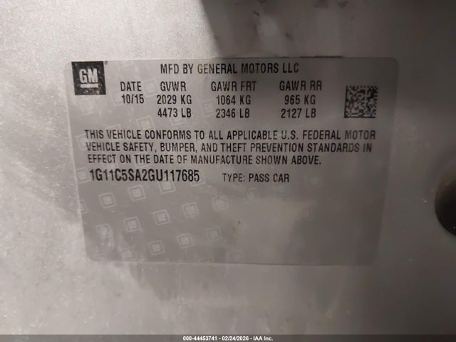 Chevrolet Malibu Limited Lt 2016 1G11C5SA2GU117685 Image 9