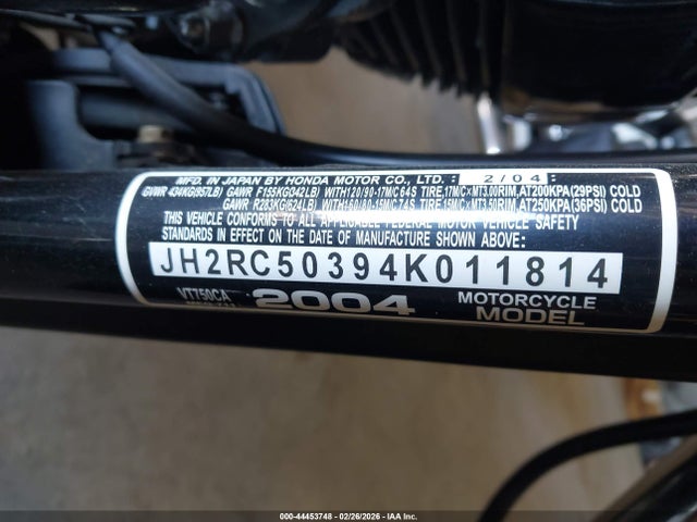 2004 HONDA VT750 JH2RC50394K011814 Photo 9