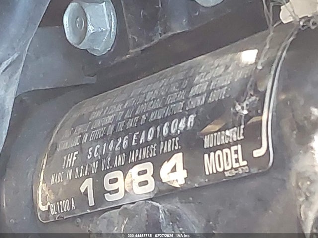 1984 HONDA GL1200 1HFSC1426EA016048 Photo 9