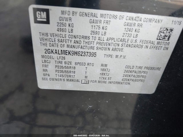 2GKALMEK9H6237395 GMC Terrain Sle-1