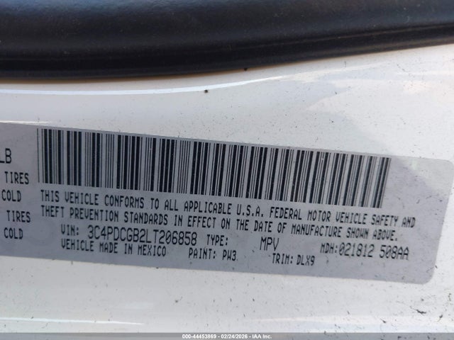 2020 DODGE JOURNEY 3C4PDCGB2LT206858 Photo 8