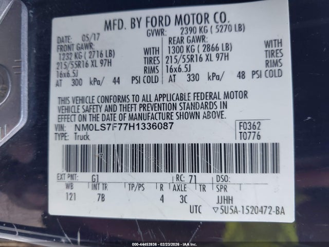 Ford Transit Connect Xlt 2017 NM0LS7F77H1336087 Image 9