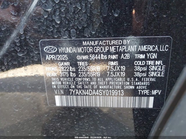 7YAKN4DA4SY019913 Hyundai Ioniq 5 Sel
