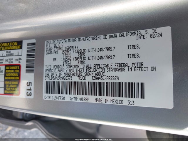 2024 TOYOTA TACOMA 3TMLB5JN2RM002373 Photo 8