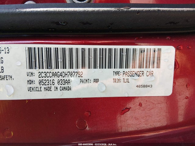Продажа на аукционе авто 2013 Chrysler 300 Motown, vin: 2C3CCAAG4DH707792, номер лота: 44453996