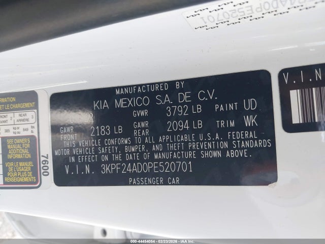 KIA FORTE LX 2023 3KPF24AD0PE520701 Image 9