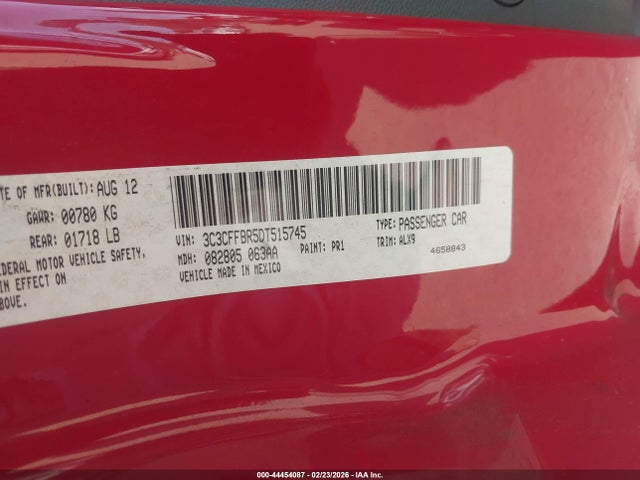 2013 FIAT 500 3C3CFFBR5DT515745 Photo 8