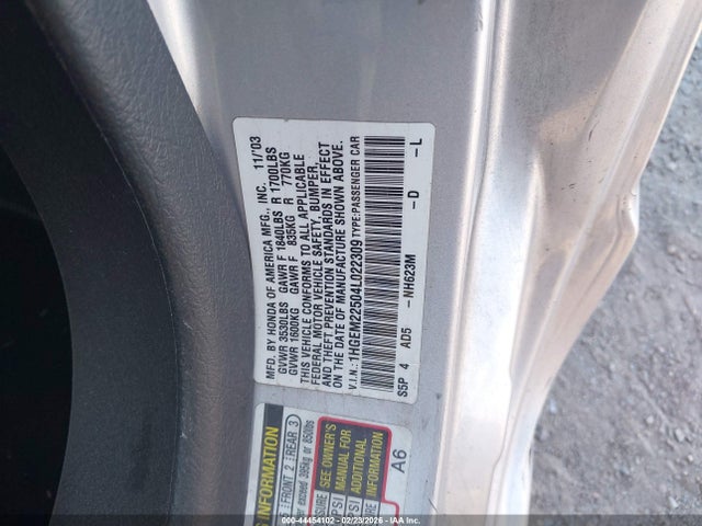 2004 HONDA CIVIC 1HGEM22504L022309 Photo 8