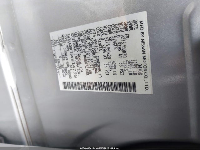 2008 INFINITI QX56 5N3AA08C28N914798 Photo 8