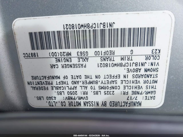 JN1BJ1CP8HW018021 Nissan Rogue Sport S