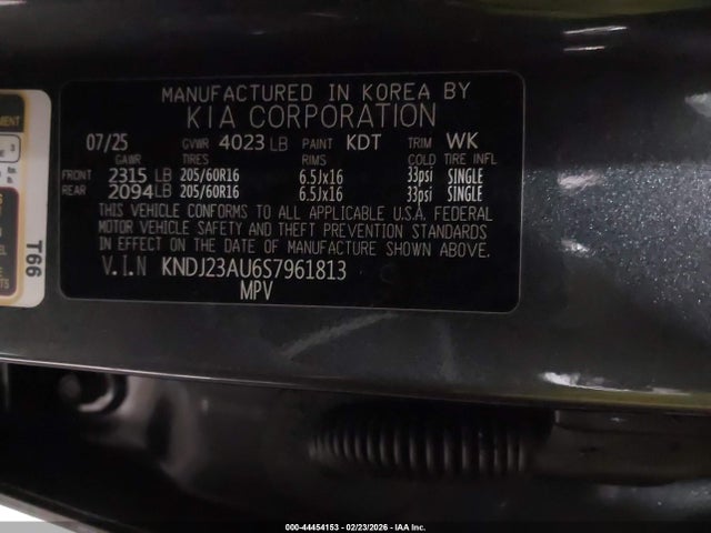 KNDJ23AU6S7961813 KIA SOUL LX