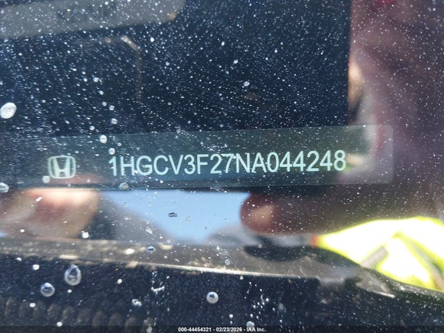 Auction sale of the 2022 Honda Accord Hybrid Sport, vin: 1HGCV3F27NA044248, lot number: 44454321
