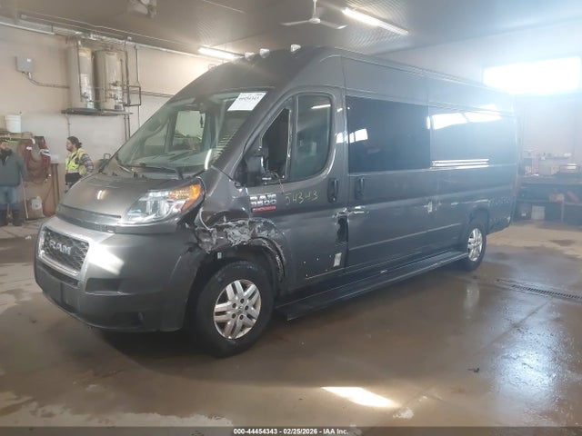 44454343 :رقم المزاد ، 3C6MRVJG8ME558828 vin ، 2021 Ram Promaster 3500 Cargo Van High Roof 159 Wb Ext مزاد بيع