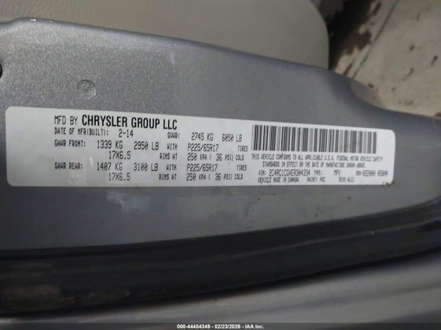 Aukcja sprzedaży 2014 Chrysler Town & Country Touring-l, vin: 2C4RC1CGXER304334, numer aukcji: 44454349