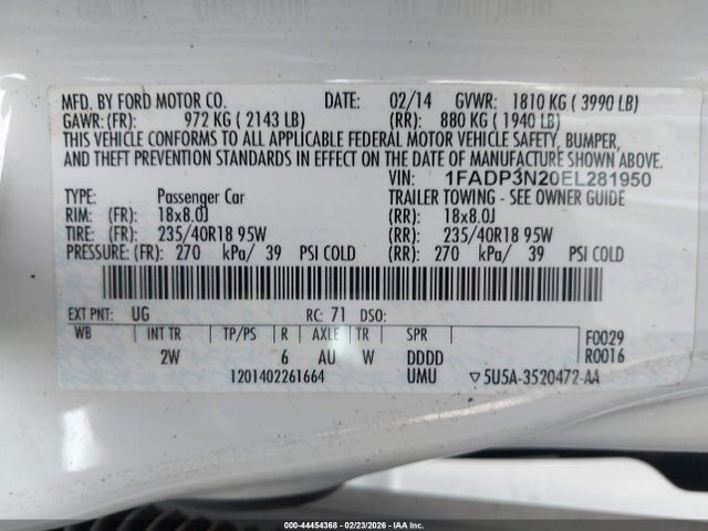Ford Focus Titanium 2014 1FADP3N20EL281950 Image 9