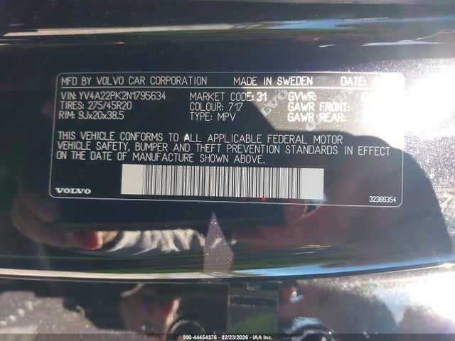 2022 VOLVO XC90 YV4A22PK2N1795634 Photo 8