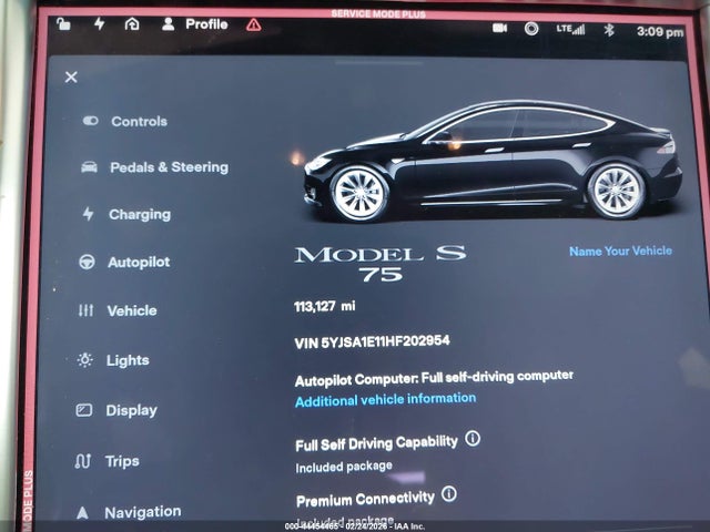 2017 TESLA MODEL S 5YJSA1E11HF202954 Photo 6
