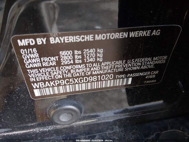 2016 BMW 550I WBAKP9C5XGD981020 Photo 8