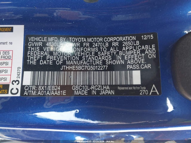 2016 LEXUS RC 350 JTHHE5BC7G5012277 Photo 8