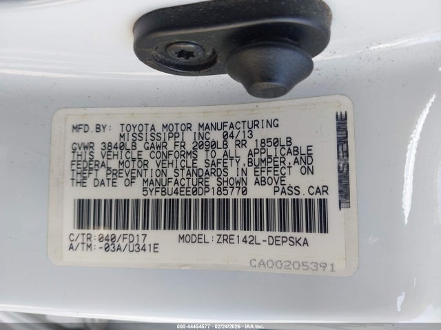 2013 TOYOTA COROLLA 5YFBU4EE0DP185770 Photo 8