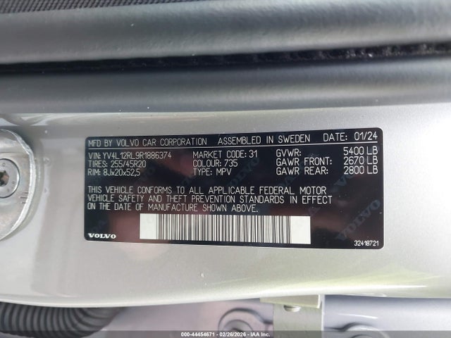 2024 VOLVO XC60 YV4L12RL9R1886374 Photo 8