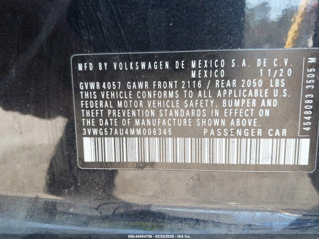 2021 VOLKSWAGEN GOLF 3VWG57AU4MM006345 Photo 8