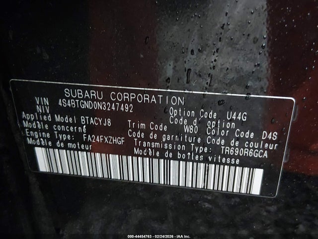 4S4BTGND0N3247492 Subaru Outback Limited Xt