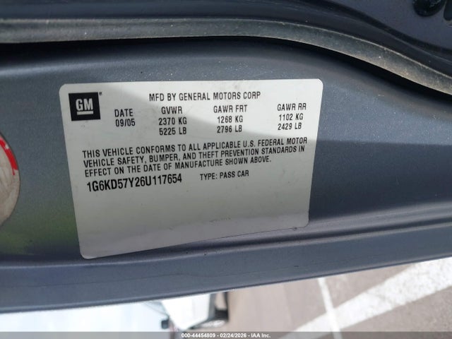 2006 CADILLAC DTS 1G6KD57Y26U117654 Photo 8