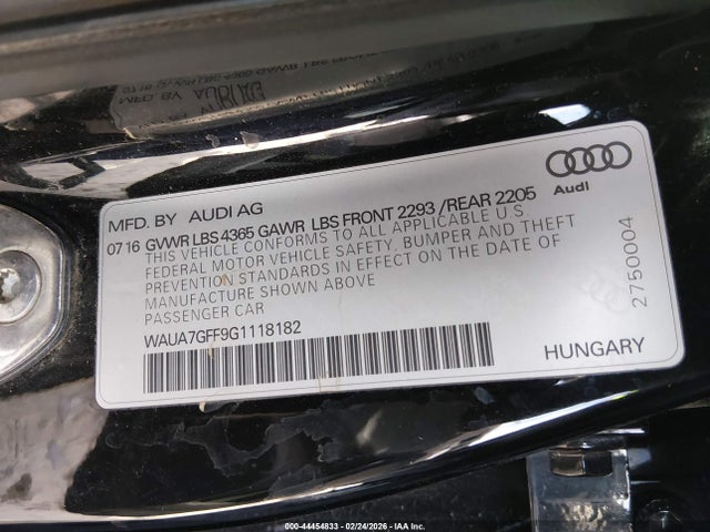 2016 AUDI A3 WAUA7GFF9G1118182 Photo 8
