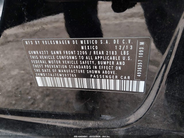 Aukcja sprzedaży 2014 Volkswagen Jetta 1.8t Se, vin: 3VWD17AJ7EM397769, numer aukcji: 44454841