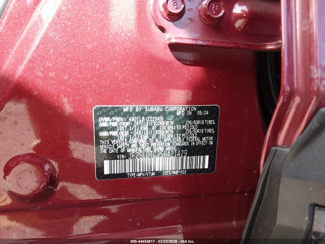 Продажа на аукционе авто 2025 Subaru Forester Touring, vin: JF2SLDTC2SH421429, номер лота: 44454917