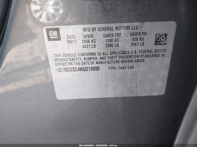 1G1RC6S54HU210995 Chevrolet VOLT LT