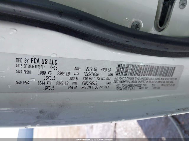 2015 Jeep Patriot Sport მანქანა იყიდება აუქციონზე, vin: 1C4NJPBB0FD349932, აუქციონის ნომერი: 44454964
