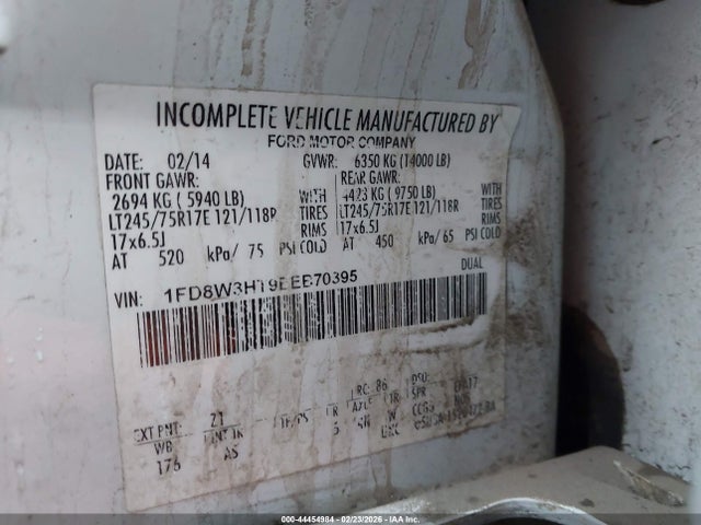 Ford F-350 Chassis Xl 2014 1FD8W3HT9EEB70395 Image 8