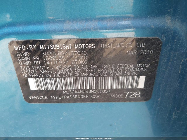 2018 MITSUBISHI MIRAGE ML32A4HJ4JH011857 Photo 8
