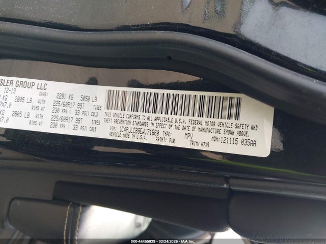 44455029 :رقم المزاد ، 1C4PJLCB8EW171660 vin ، 2014 Jeep Cherokee Latitude مزاد بيع