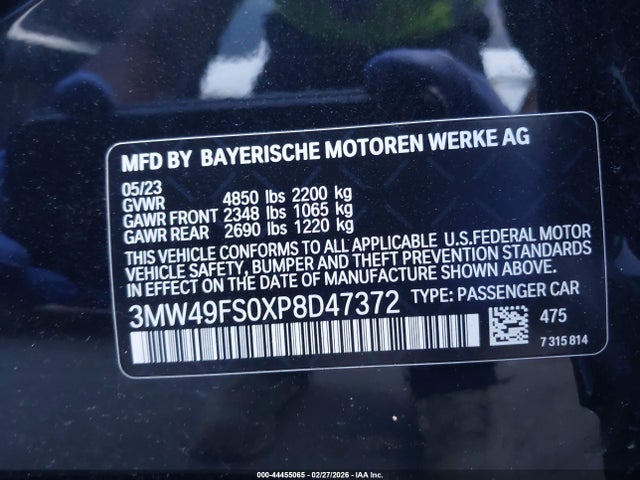 3MW49FS0XP8D47372 BMW M340I