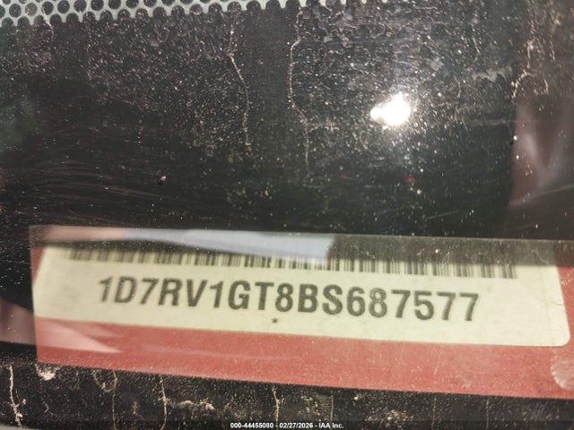 44455080 :رقم المزاد ، 1D7RV1GT8BS687577 vin ، 2011 Ram Ram 1500 Slt مزاد بيع