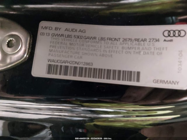 2013 AUDI S5 WAUCGAFH2DN012863 Photo 8