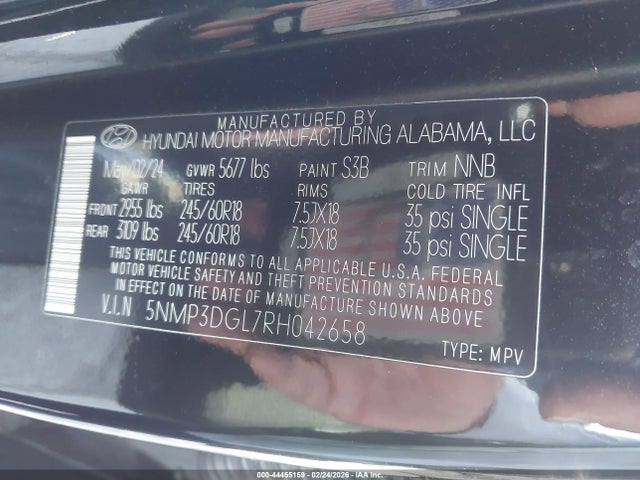 Hyundai Santa Fe Xrt 2024 5NMP3DGL7RH042658 Image 9