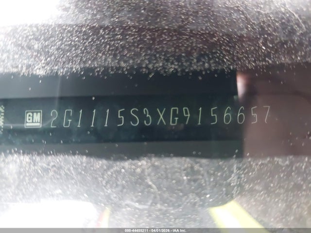 44455211 :رقم المزاد ، 2G1115S3XG9156657 vin ، 2016 Chevrolet Impala 2lt مزاد بيع