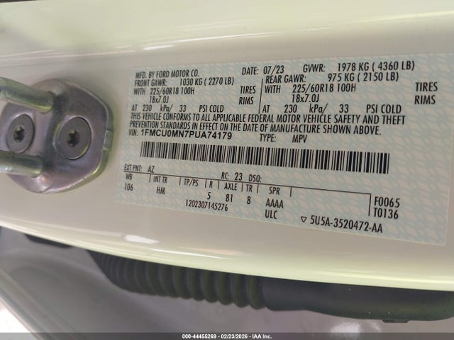 2023 FORD ESCAPE 1FMCU0MN7PUA74179 Photo 8