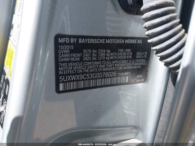 2016 BMW X3 5UXWX9C53G0D76026 Photo 8