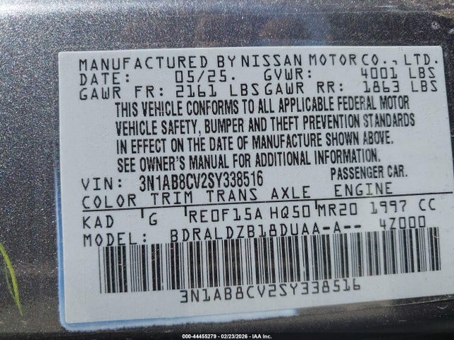 Nissan SENTRA SV 2025 3N1AB8CV2SY338516 Image 9